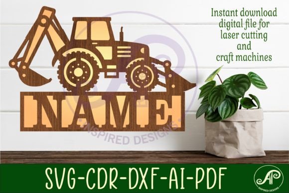 Backhoe Loader Construction Vehicle Name: Customizing Your Space with Precision Craft Files