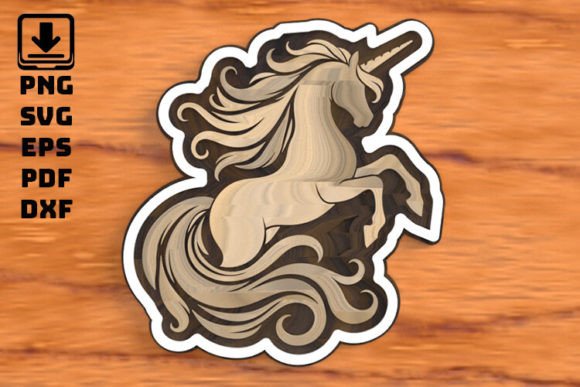 Bringing Depth to Life: Mastering the Unicorn Design 3D - 4 Layer Cut File