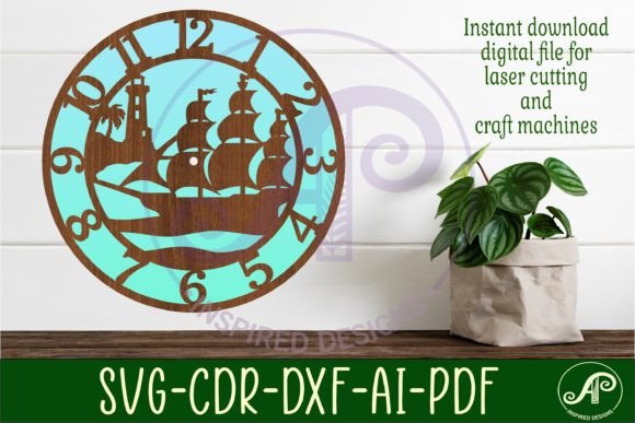 Crafting Coastal Charm: A Guide to the Nautical Scene Wall Clock Laser Cut File
