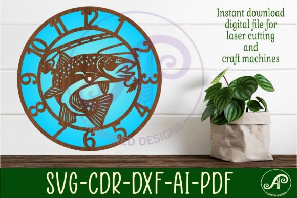 Crafting Precision: A Guide to Fishing Wall Clock Laser Cut Files, SVG Templates