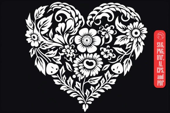 Cricut Paper Cut Floral Heart SVG Guide