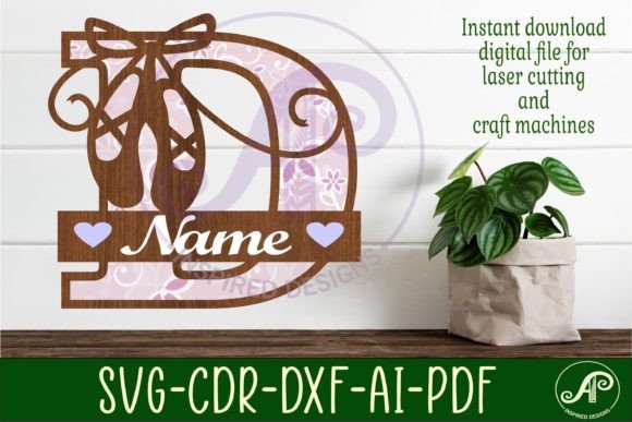 Designing with the Ballet Shoe Capital Monogram Letter D: A Guide for Laser Cutting and Digital Crafts