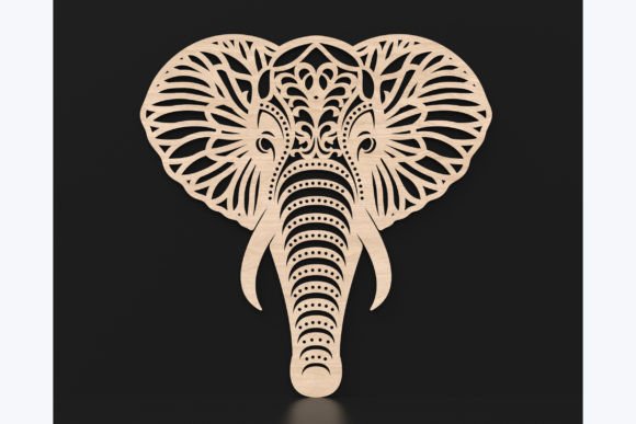 Laser Cut Elephant Head SVG Files