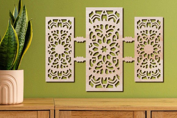 Laser Cut Mandala Wall Art Panels