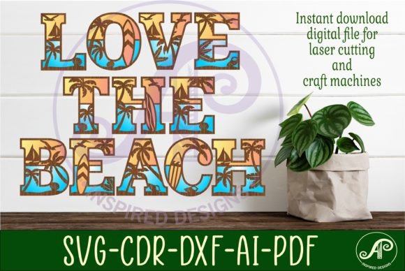 Mastering Coastal Crafts with the Beach Theme Alphabet Set: A 3-Layer Laser Cutting Guide