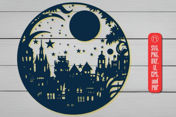 Moon Papercut Wall Decor SVG Guide