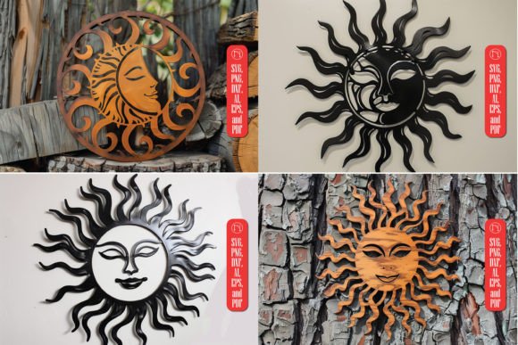 Mystical Sun Laser Cut Decor SVG Bundle: Elevating Modern Craft with Celestial Design