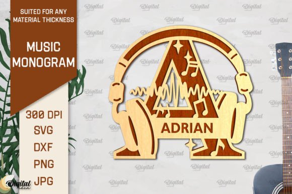 Strategic Branding and Creative Precision: Leveraging the Letter A SVG Music Monogram for Laser Cutting