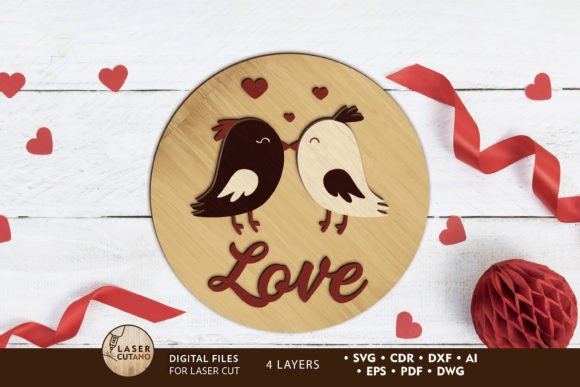 Strategic Home Branding: Leveraging the Love Birds Wall Panel Layered Cut File for Impactful Decor