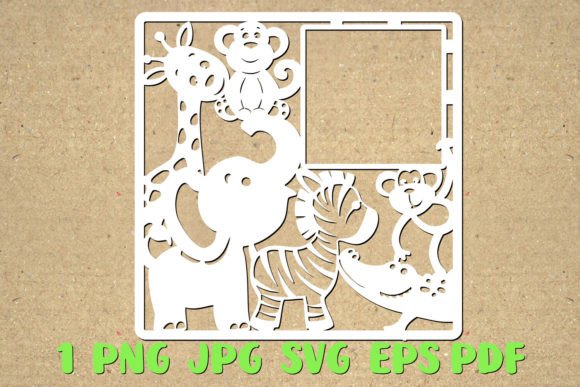 Tropical Animals SVG Template for Cutting